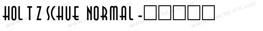 Holtzschue Normal字体转换